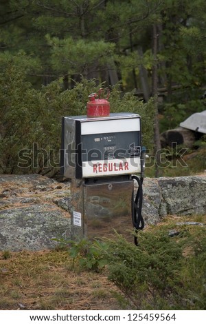 Gas pump set up in a remote location