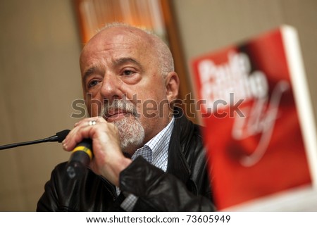 ISTANBUL - MARCH 19: Brazilian writer Paulo Coelho at press conference to promote his new book Elif, March 19, 2011 in Istanbul,Turkey