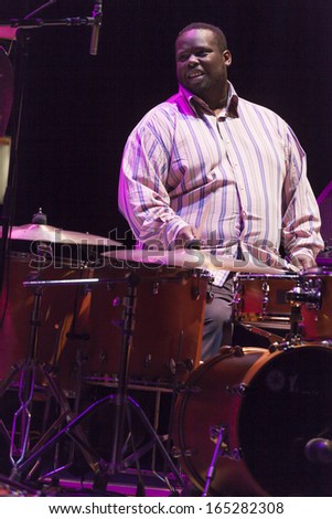 GRANADA, SPAIN-NOVEMBER 8: Jamire Williams, drums, at the XXXIV International Jazz Festival on November 8, 2013 in Granada, Spain