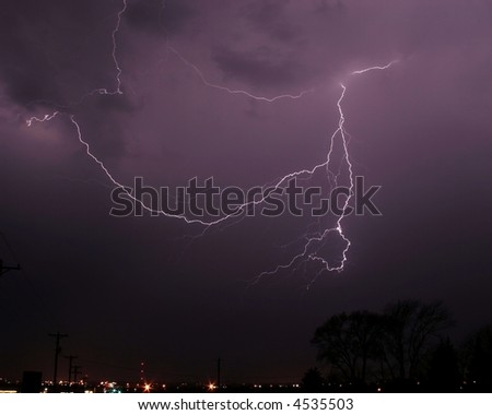 lightning clouds thunder storm rain hail
