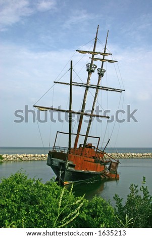 this ship run aground many years ago