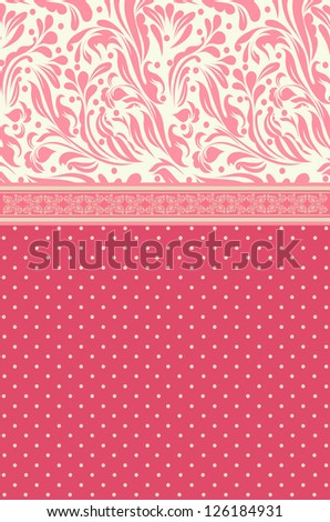 Vintage red background for invitation, backdrop, card, new year brochure, banner, border, wallpaper, template, texture  raster version