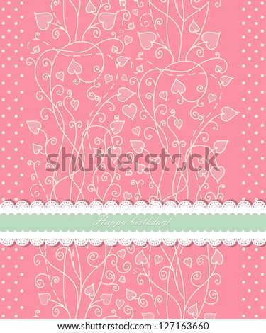 Vintage pink background for invitation, backdrop, card, new year brochure, banner, border, wallpaper, template, texture raster version