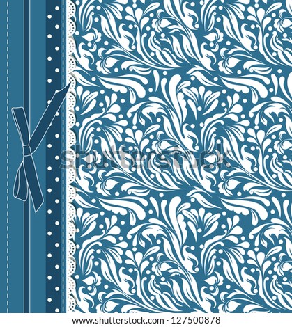 Vintage blue background for invitation, backdrop, card, new year brochure, banner, border, wallpaper, template, texture  raster version