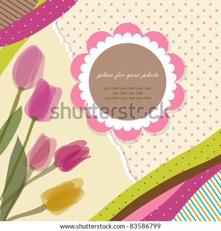 stock vector Baby retro card with your text for invitation wedding 