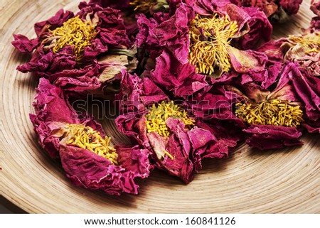 Peony flowers used in chinese herbal medicine. Chi shao.