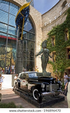 FIGUERES, SPAIN - AUGUST 04, 2011: The Dali Theatre and Museum. The museum displays the single largest and most diverse collection of works by Salvador Dali.
