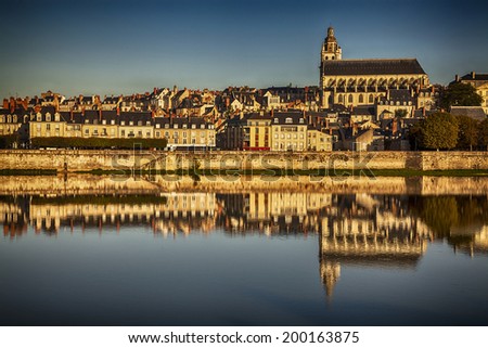 St. Louis Cathedral in Blois. Chateau of the Loire Valley. France.