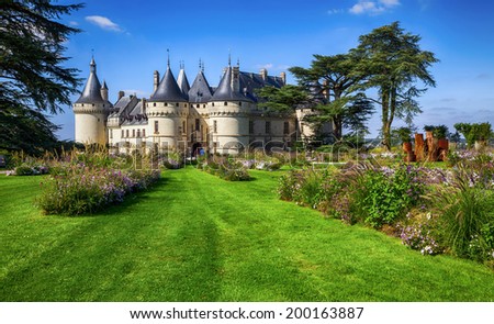 Chaumont-sur-Loire castle. France. Chateaux of the Loire Valley.