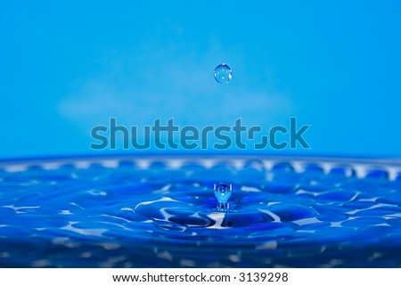Drip of water falling; drop