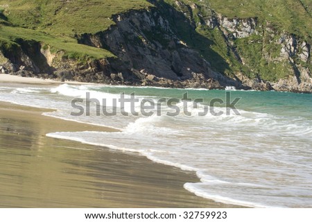 Keem beach is a well known beauty spot on the west coast of Ireland