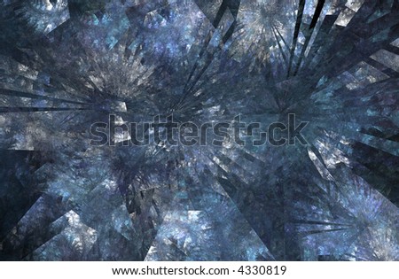 a fractal rendering with looks like frost on a window or ice
