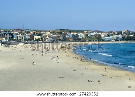 Sun and sand, bondi beach in Sydney, Australia