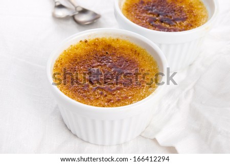 French dessert - cream brulee, burnt cream