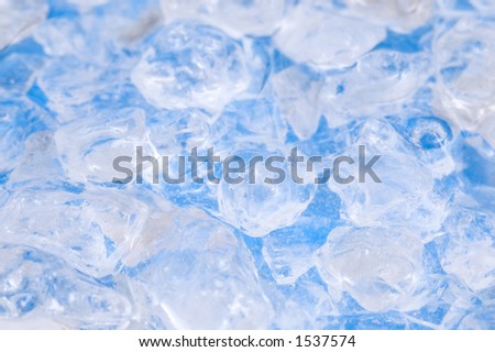 salt, ice and blue water
