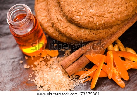 Cookies with cinnamon and orange