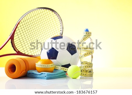 Variety of sports equipment