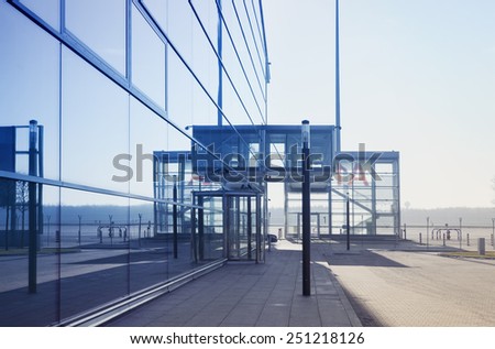 modern airport terminal,industrial architecture