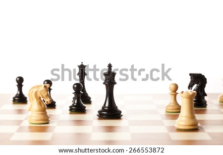 winning and loosing concept, chess game