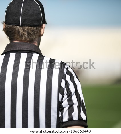 back of a football referee