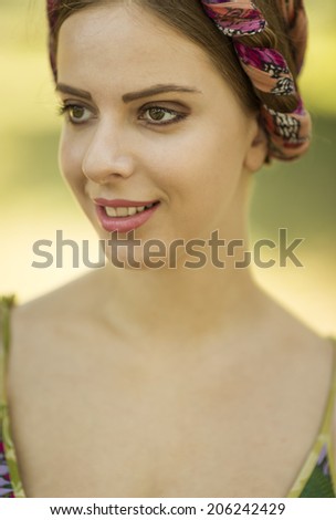 young woman  ,natural light