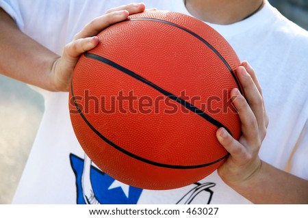 basketball in hands