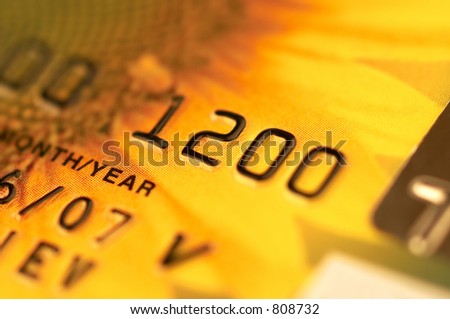 banking card in close up