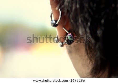 ear with piercing(special photo f/x)