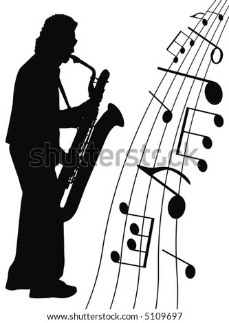 stock vector musician and music symbols on white background