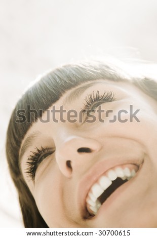 sunshine smile (special light volume photo f/x, toned, focus point on eye)