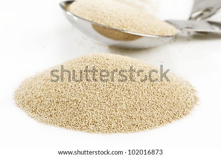 Dry Yeast isolated on white