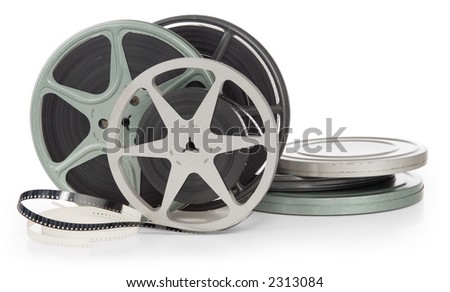 reels of film. stock photo : film reels and