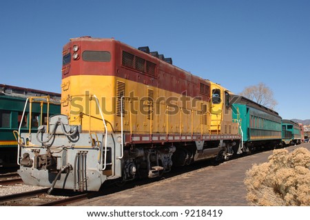 1950\'s style diesel train locomotive