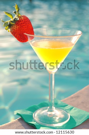 mango, martini, tropical, drink, cocktail, pool, water, hotel, resort, vacation, strawberry, relaxation, alcohol