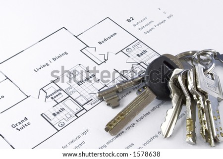 Floor plan with a bunch of keys
