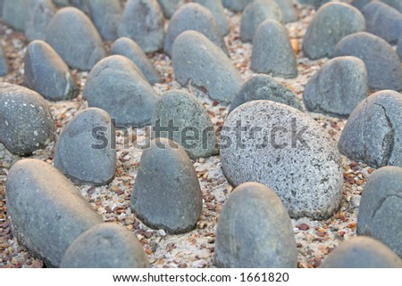 Pebbles used for foot reflexology