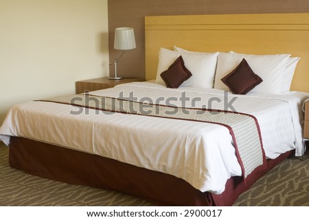 hotel room interior. Interior of a hotel room