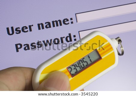 Screen requesting password and security token depicting Two Factor Authentication
