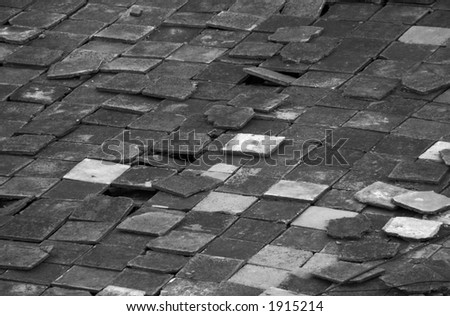 The roof with run-down tiles. More with keyword group7