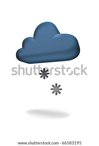 Snowing Weather Symbol