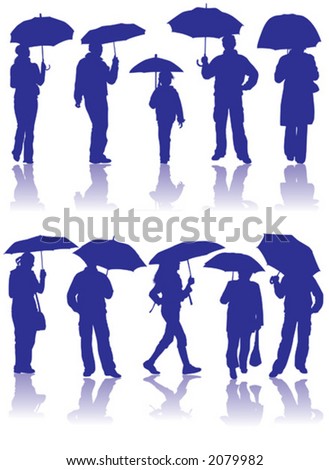 silhouettes of women. silhouettes man, women and