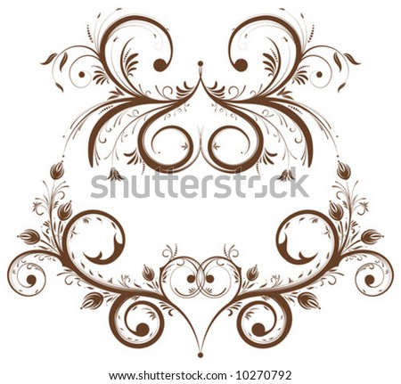Logo Design Dimensions on Collect Flower Border Element For Design Vector Illustration