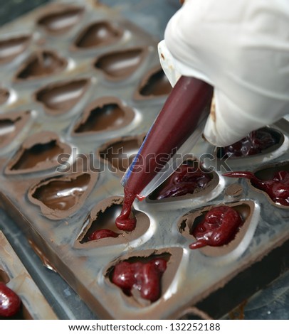 production of chocolates