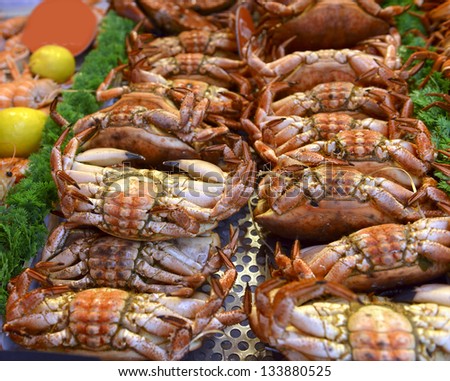 fresh crabs in the local market