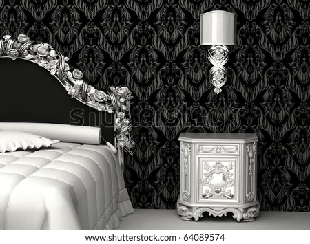 Baroque furniture in bedroom