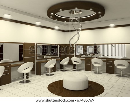 Shop Interior Design on Interior Of Luxury Beauty Salon  Workplaces  Stock Photo 67485769