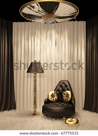Luxurious furniture in royal interior