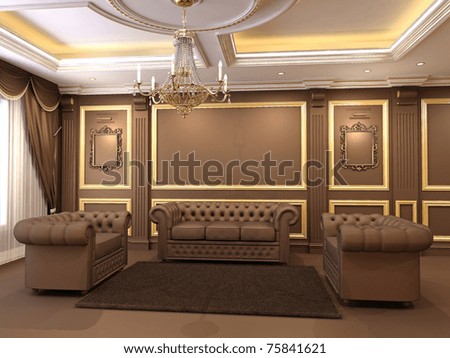 Luxe. Golden Decorative And Modern Chesterfield Sofa With ...
