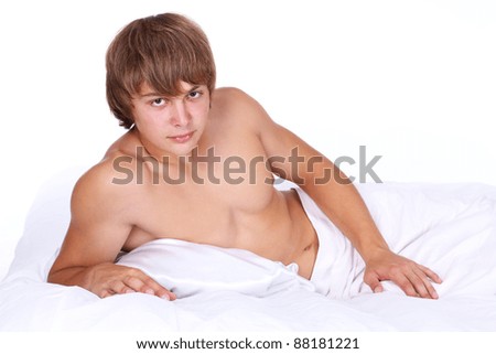 70yrmen womenfucking stock photo Attractive sexy young nude man lying in 