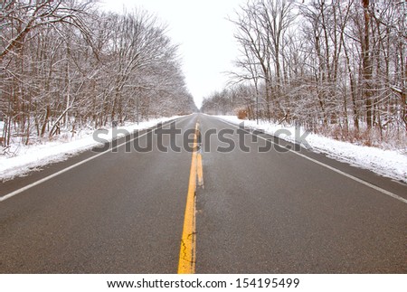Drive safely in winter snowy streets